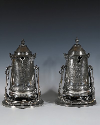 Argenterie et Arts de la table  - Reed & Barton, Paire de Pichets à eau glacée, Etats-Unis circa 1880