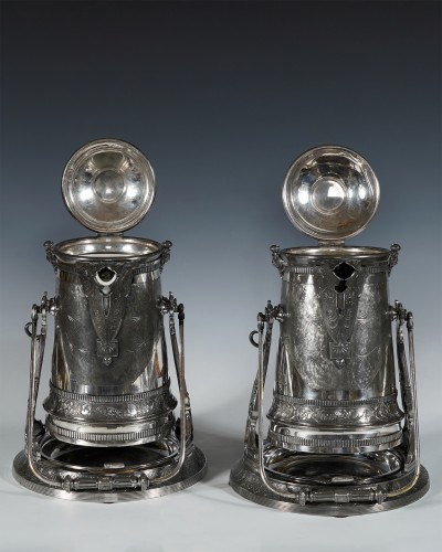XIXe siècle - Reed & Barton, Paire de Pichets à eau glacée, Etats-Unis circa 1880
