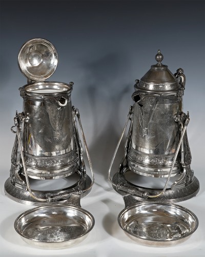  - Reed & Barton, Paire de Pichets à eau glacée, Etats-Unis circa 1880