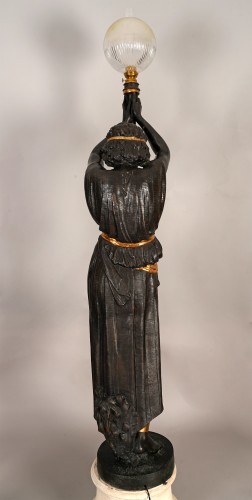 19th century - M. Moreau &amp; Val d'Osne, Pair of "Nubian" Torcheres, France, Late 19th cent.