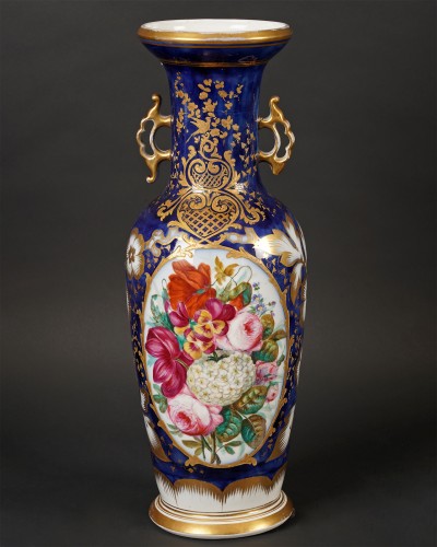 Manufacture de Valentine - Elégante paire de Vases, France circa 1860 - Tobogan Antiques