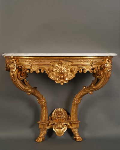Mobilier Console - Console en bois sculpté et doré , France circa 1870