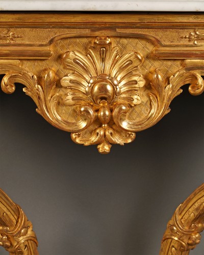 Console en bois sculpté et doré , France circa 1870 - Napoléon III