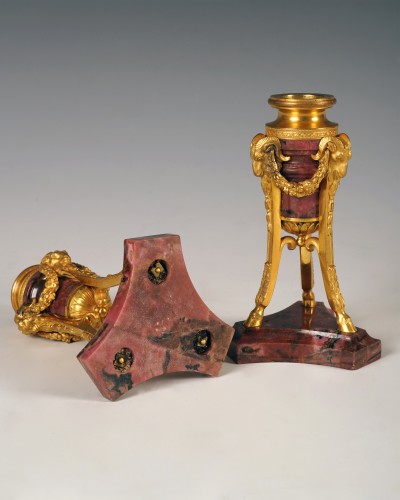 Napoléon III - Pair of "Rams" Candlesticks, France circa 1870