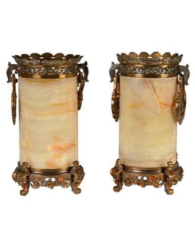 E. Cornu - Paire de vases rouleaux, France circa 1870