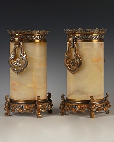 E. Cornu - Paire de vases rouleaux, France circa 1870 - Tobogan Antiques