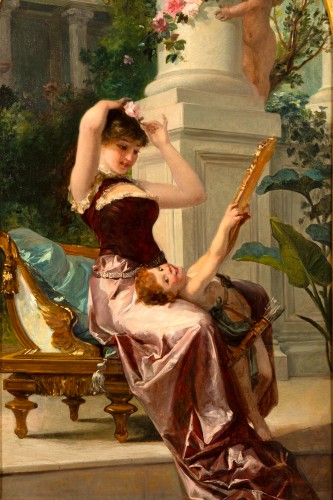 Tableaux et dessins Tableaux XIXe siècle - Allégorie de la Beauté - R. Morgari, Italie circa 1880