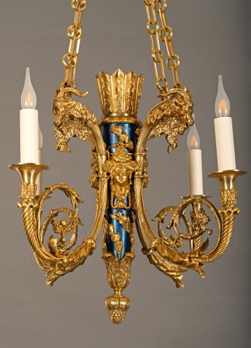 H. Vian, Lustre au Carquois, France circa 1880 - Tobogan Antiques
