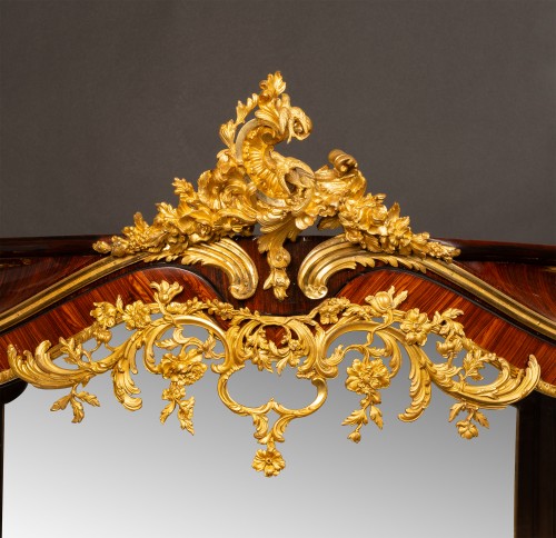 XIXe siècle - F. Schmit, vitrine d'inspiration Louis XV, France circa 1870
