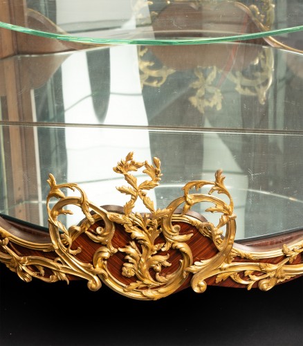 Antiquités - F. Schmit, vitrine d'inspiration Louis XV, France circa 1870