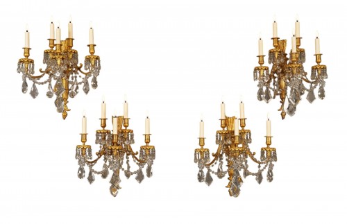 Baccarat, Set of four « Quiver » Wall-lights, France Circa 1890