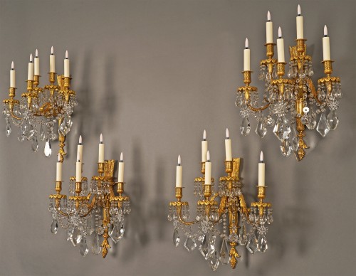 Baccarat, Set of four « Quiver » Wall-lights, France Circa 1890 - 