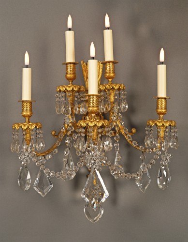19th century - Baccarat, Set of four « Quiver » Wall-lights, France Circa 1890