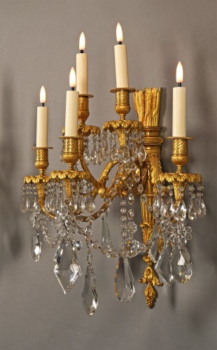 Antiquités - Baccarat, Set of four « Quiver » Wall-lights, France Circa 1890