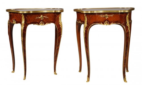 J.E. Zwiener, Pair of Tables, France circa 1885