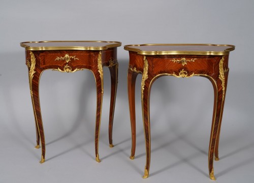 J.E. Zwiener, Pair of Tables, France circa 1885 - Furniture Style 