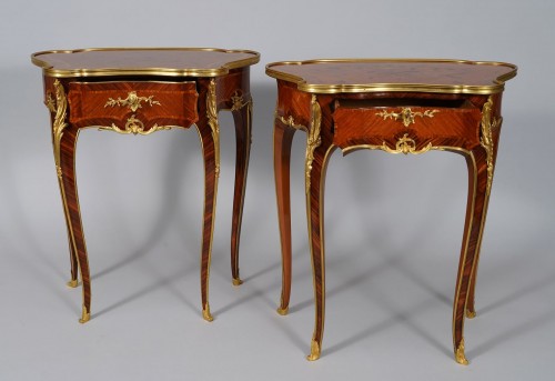 Furniture  - J.E. Zwiener, Pair of Tables, France circa 1885