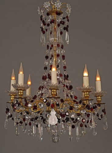 Baccarat, lustre en cristal, France circa 1890 - Luminaires Style 