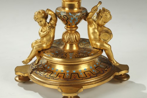 Maison A. Giroux, Pair of Trumpet Vases, France, Circa 1860 - 