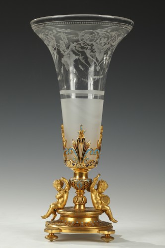 Napoléon III - Maison A. Giroux, Pair of Trumpet Vases, France, Circa 1860