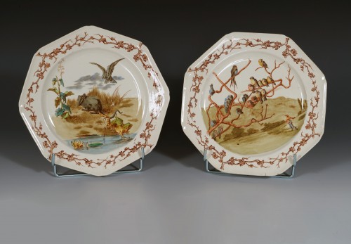 Brown-Westhead Moore & Cie, service de table "aux Fables de la Fontaine", Angleterre circa 18 - 
