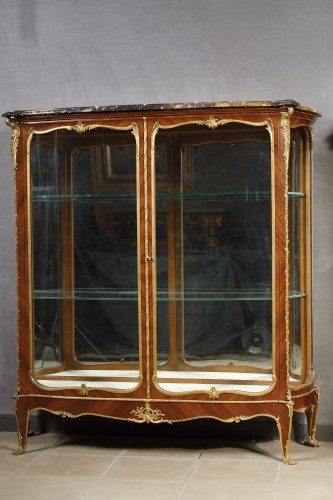 Furniture  - J.-E. Zwiener &amp; L. Messagé, pair of Vitrines, France circa 1885