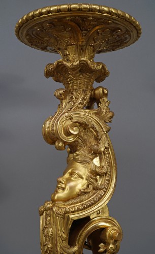 Paire de porte-torchères « aux Dauphins », France Circa 1860 - Tobogan Antiques