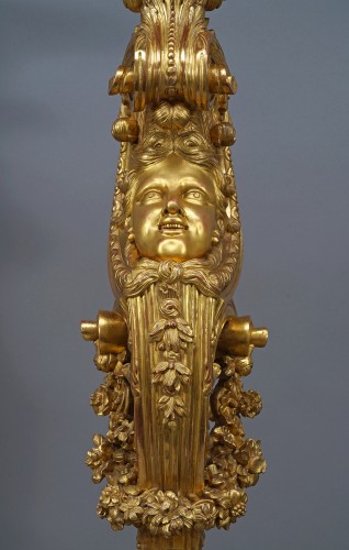 XIXe siècle - Paire de porte-torchères « aux Dauphins », France Circa 1860