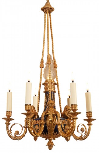 A.-E. Beurdeley, Lustre aux Termes, France circa 1880