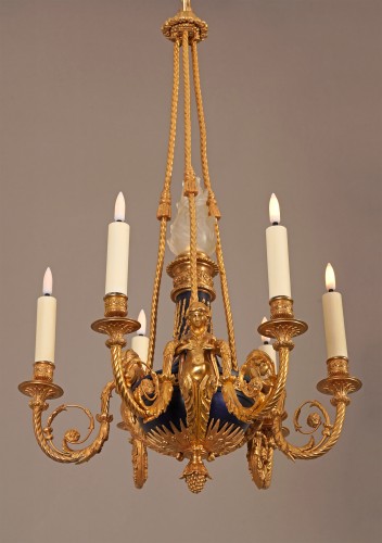 A.-E. Beurdeley, Lustre aux Termes, France circa 1880 - Tobogan Antiques