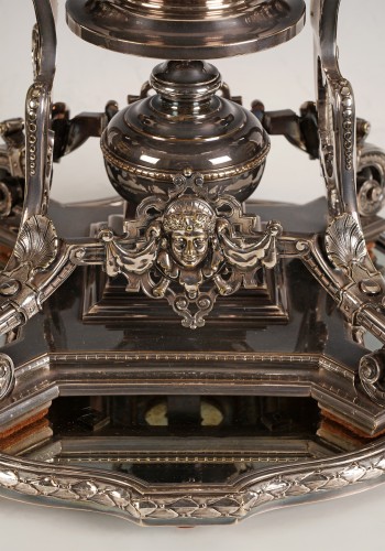 J. Mégemond, Samovar et son plateau, France circa 1870 - Napoléon III