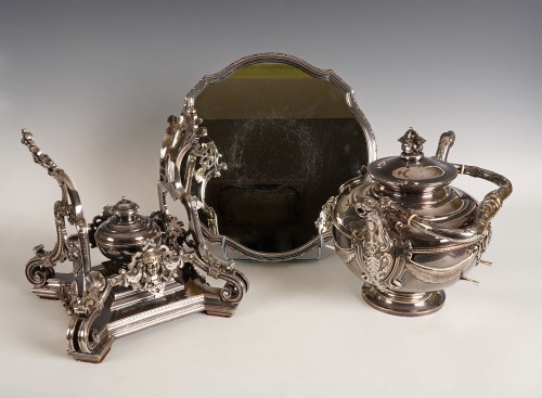 Napoléon III - J. Mégemond, Samovar et son plateau, France circa 1870