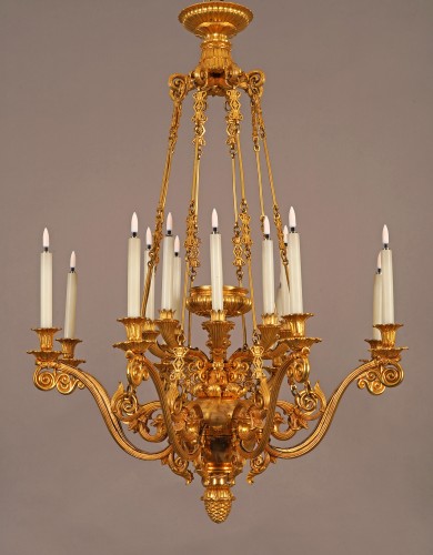 Lighting  - Restauration Period Chandelier, France circa 1830 attributed to G.-J. Galle