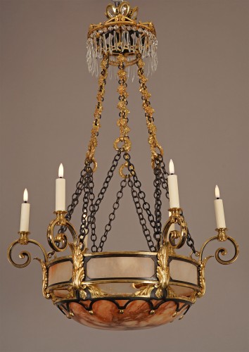 Luminaires Lustre - Susse Frères et O. Lelièvre, Lustre aux pampres, France circa 1900
