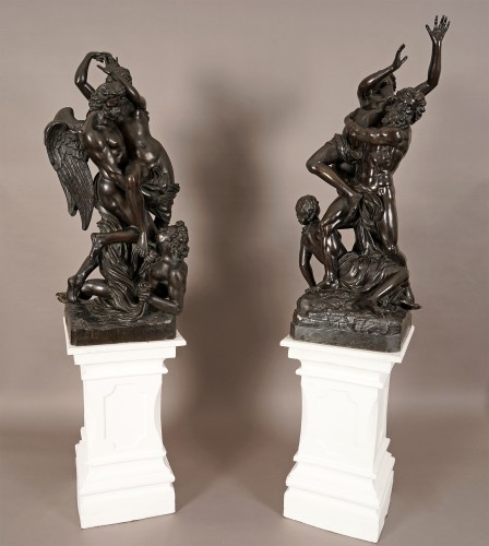 Borée enlevant Orithye et L’enlèvement de Proserpine, France Circa 1870 - Sculpture Style Napoléon III