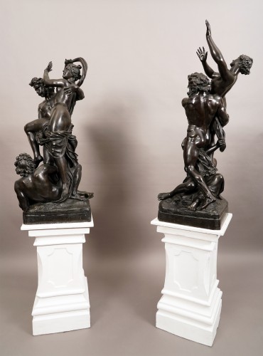 Sculpture Sculpture en Bronze - Borée enlevant Orithye et L’enlèvement de Proserpine, France Circa 1870