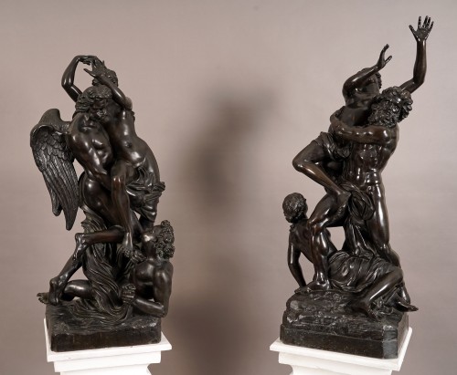 Borée enlevant Orithye et L’enlèvement de Proserpine, France Circa 1870 - Tobogan Antiques