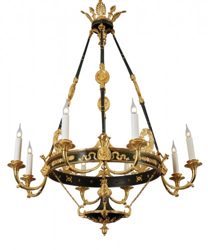 Maison Baguès, "Palmettes" Chandelier, France circa 1890