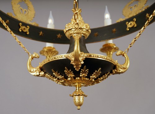 Antiquités - Maison Baguès, Lustre aux Palmettes, France circa 1890