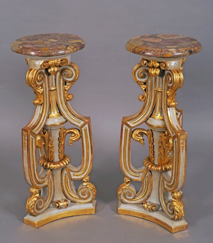 Pair of Pedestals, France circa 1880 - Decorative Objects Style 