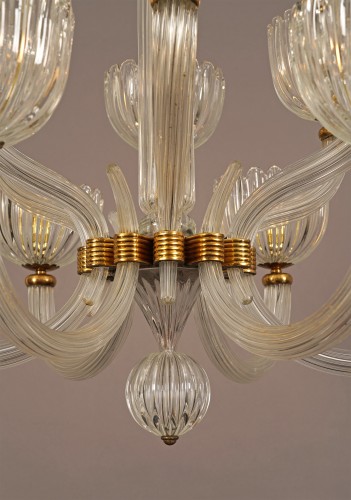  - Barovier & Toso, paire de lustres Murano, Italie circa 1940