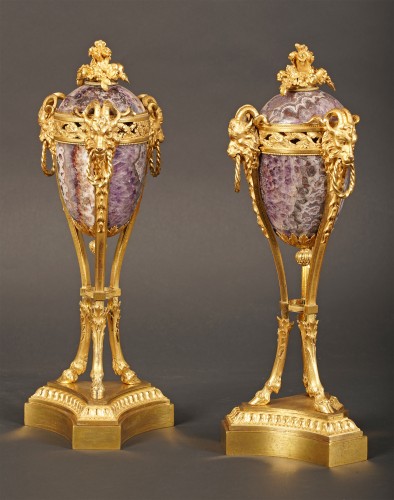 Objet de décoration Cassolettes, coupe et vase - Maison Millet, Paire de Brûle-Parfums, France, circa 1870