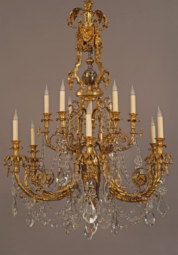 XIXe siècle - Lacarriere, Delatour et Cie, lustre aux acanthes, France Circa 1870