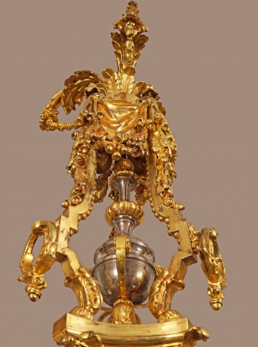Antiquités - Lacarriere, Delatour et Cie, lustre aux acanthes, France Circa 1870