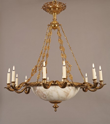 H. Vian, élégante suspension, France circa 1880 - Luminaires Style 
