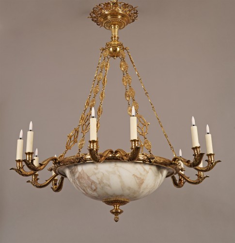 Luminaires Lustre - H. Vian, élégante suspension, France circa 1880