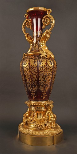19th century - Vase with Tritons, attributed to A. Giroux, France Circa 1860