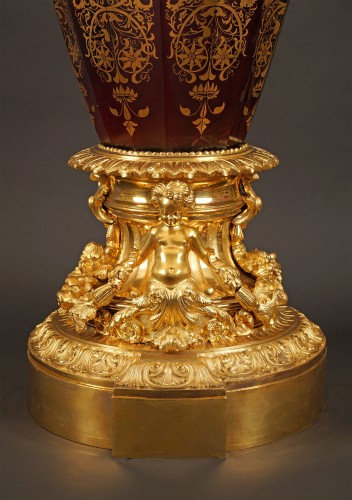 Antiquités - Vase with Tritons, attributed to A. Giroux, France Circa 1860