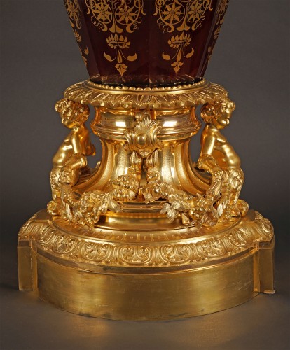 Antiquités - Vase with Tritons, attributed to A. Giroux, France Circa 1860
