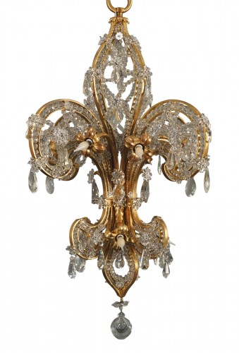 Maison Baguès, lustre « Fleur de Lys », France circa 1900